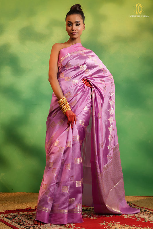 Banarasi Katan Meenakari Silk