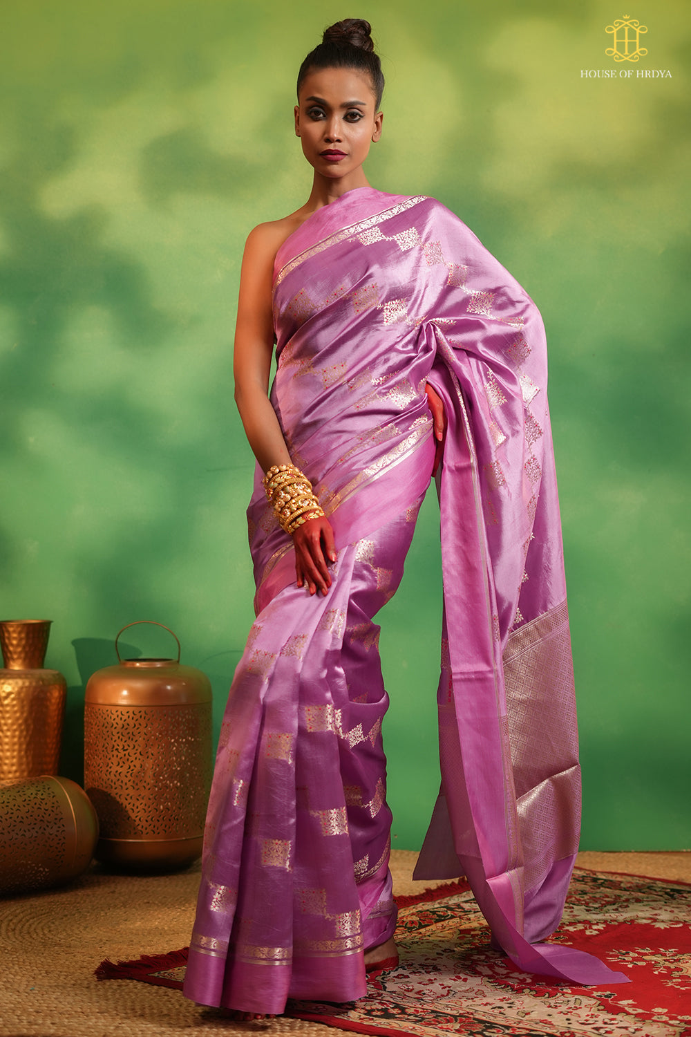 Banarasi Katan Meenakari Silk