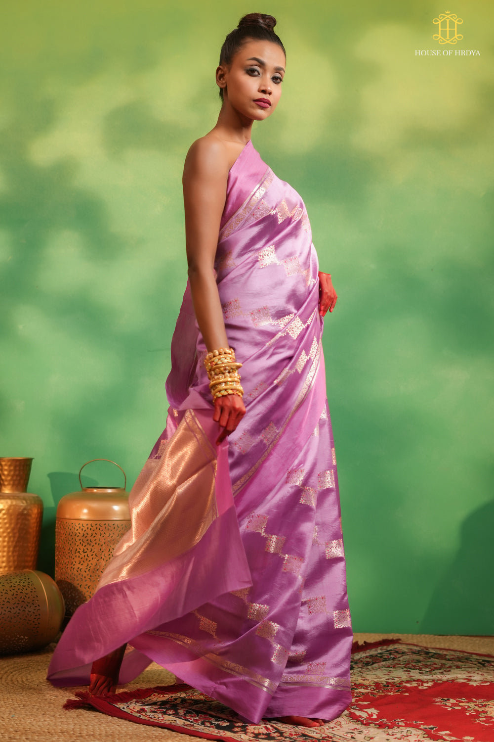 Banarasi Katan Meenakari Silk
