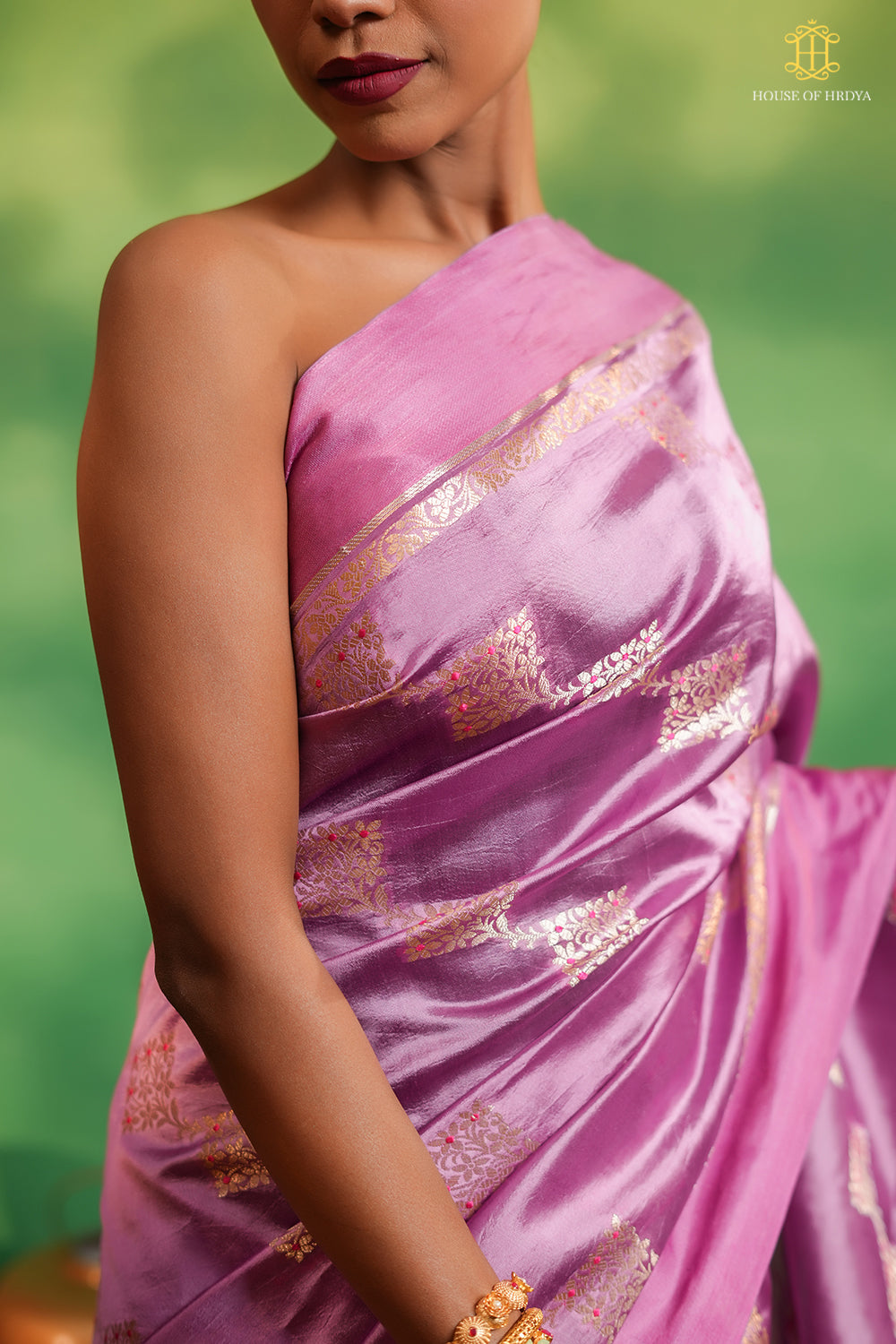 Banarasi Katan Meenakari Silk