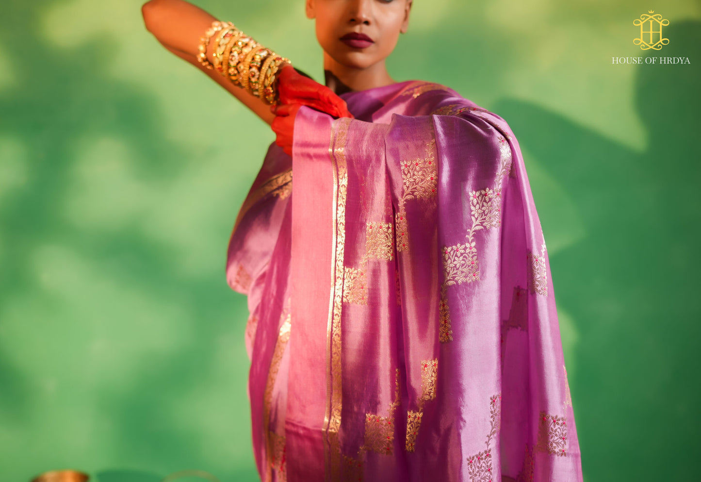 Banarasi Katan Meenakari Silk