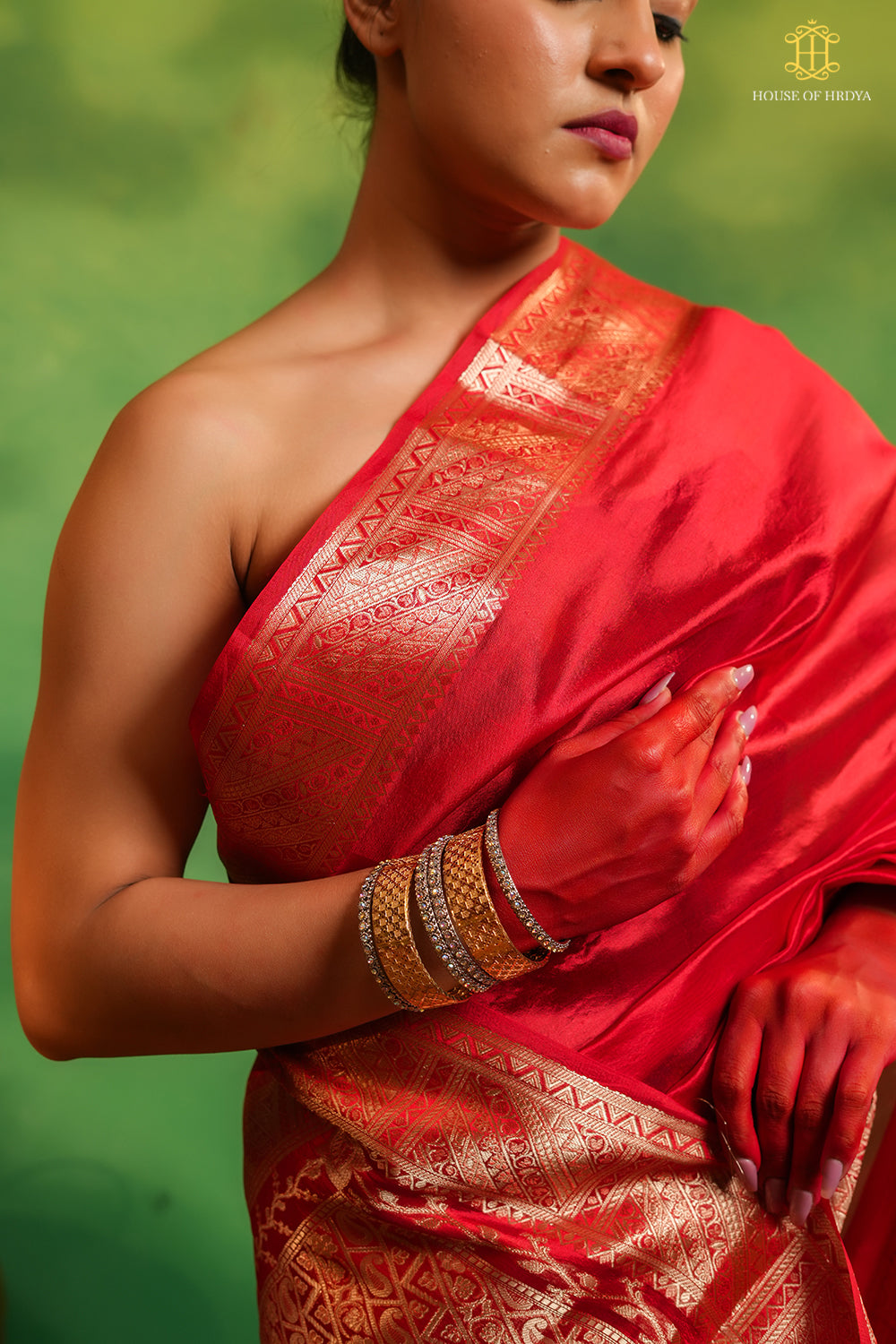 Red banarasi Saree