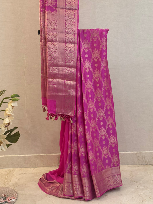 Fluid Grace Light Pink Saree