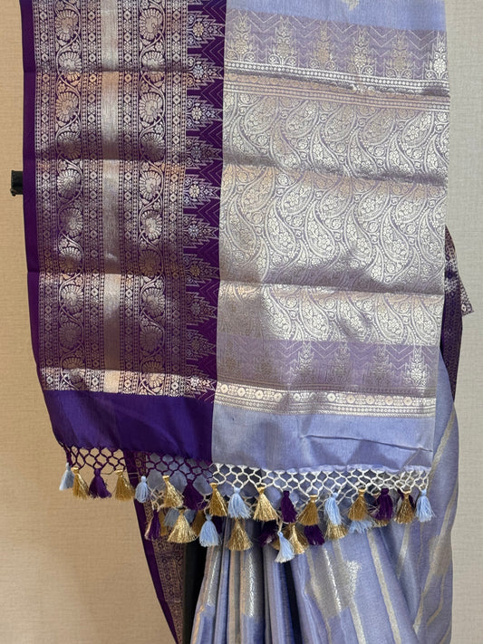 Vanam Lavendar Festive Saree