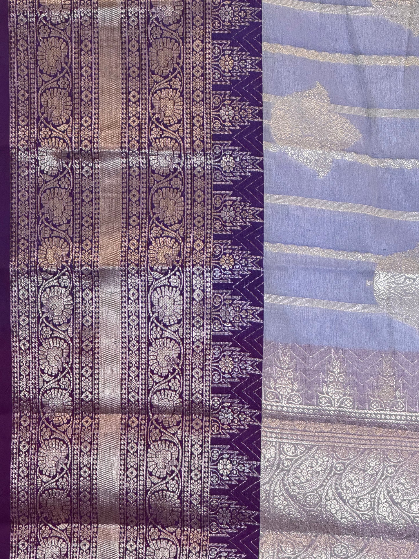 Vanam Lavendar Festive Saree