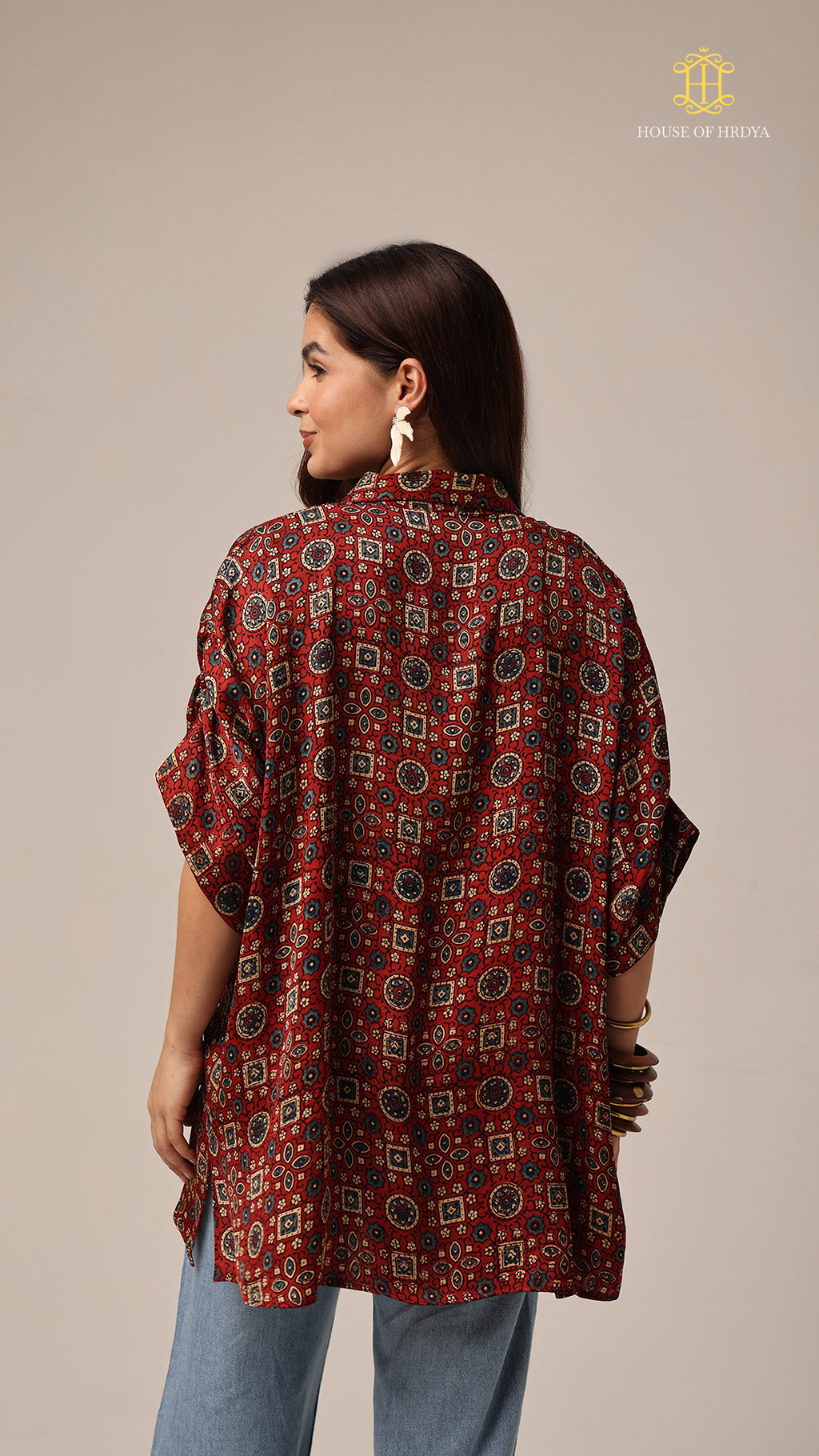 Kaftan Ajrakh Red