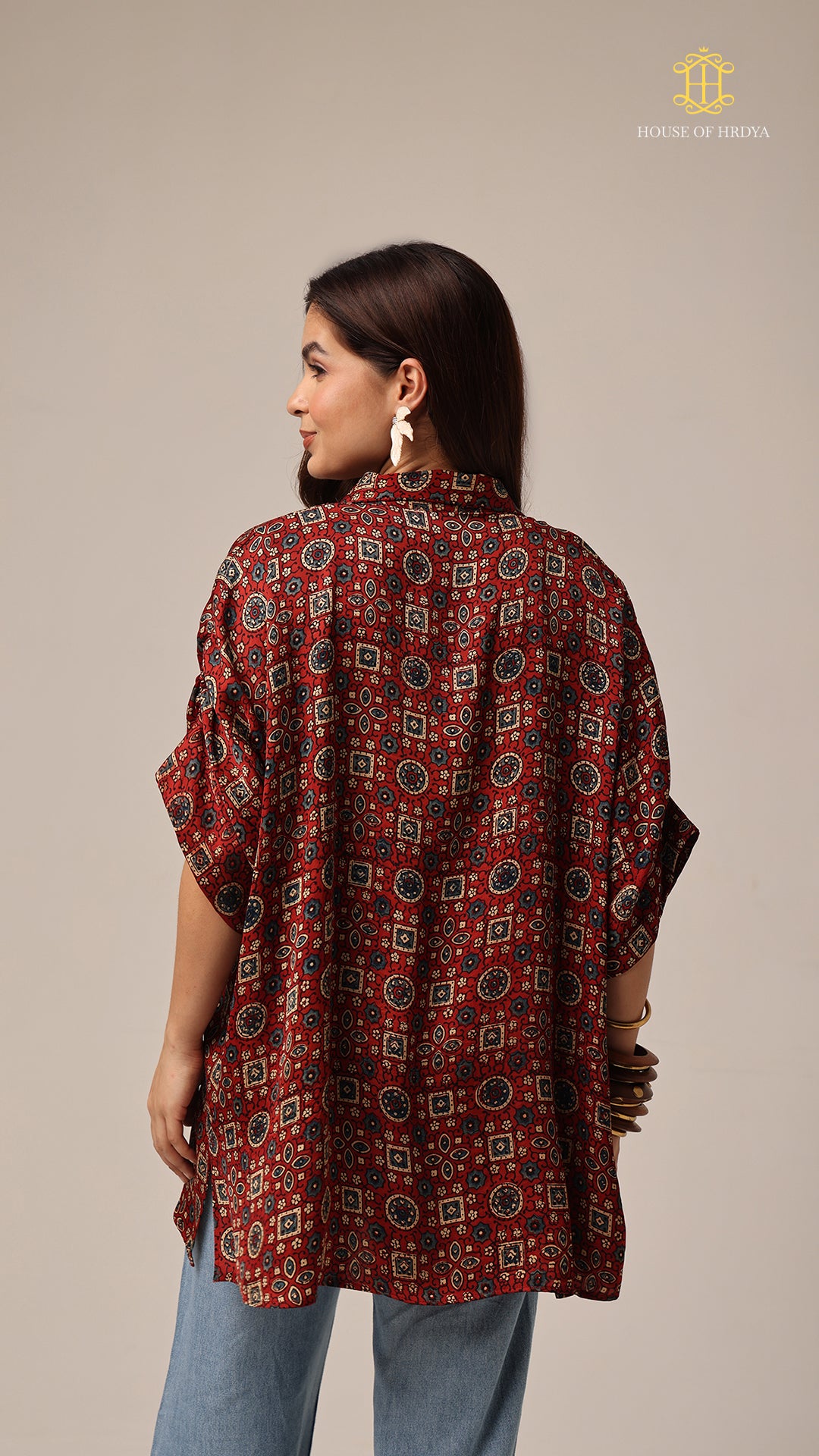 Kaftan Ajrakh Red
