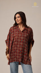 Kaftan Ajrakh Red