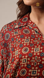 Kaftan Ajrakh Red