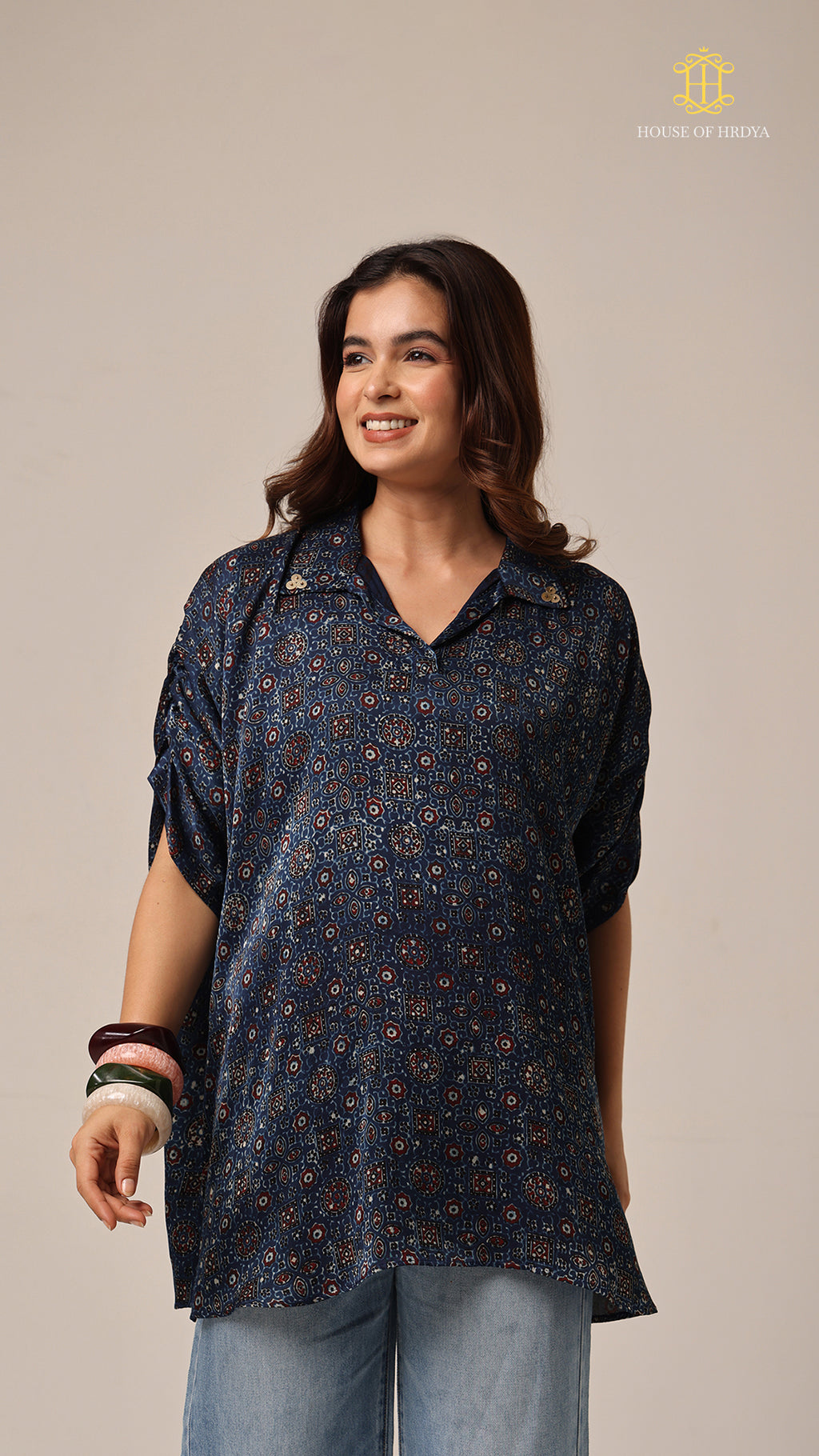 Kaftan Ajrakh Blue