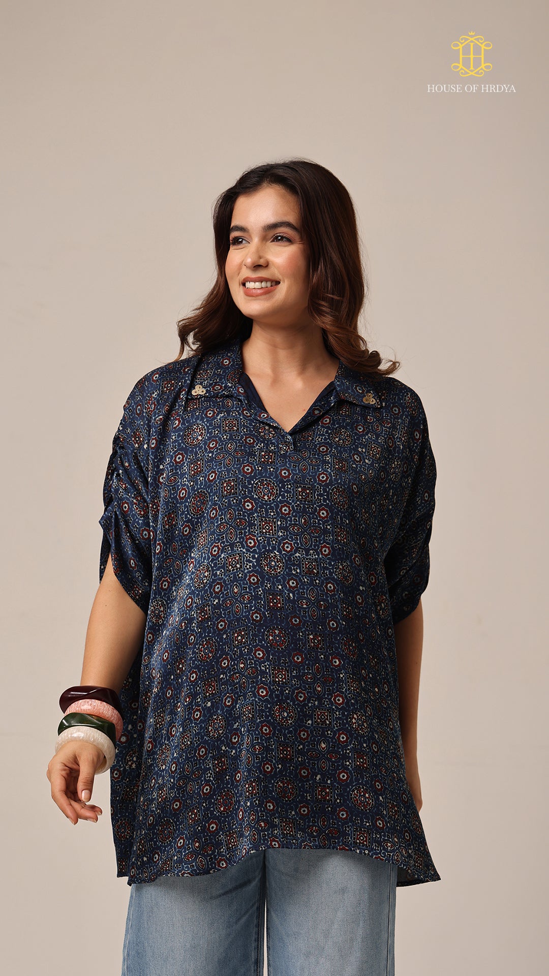 Kaftan Ajrakh Blue