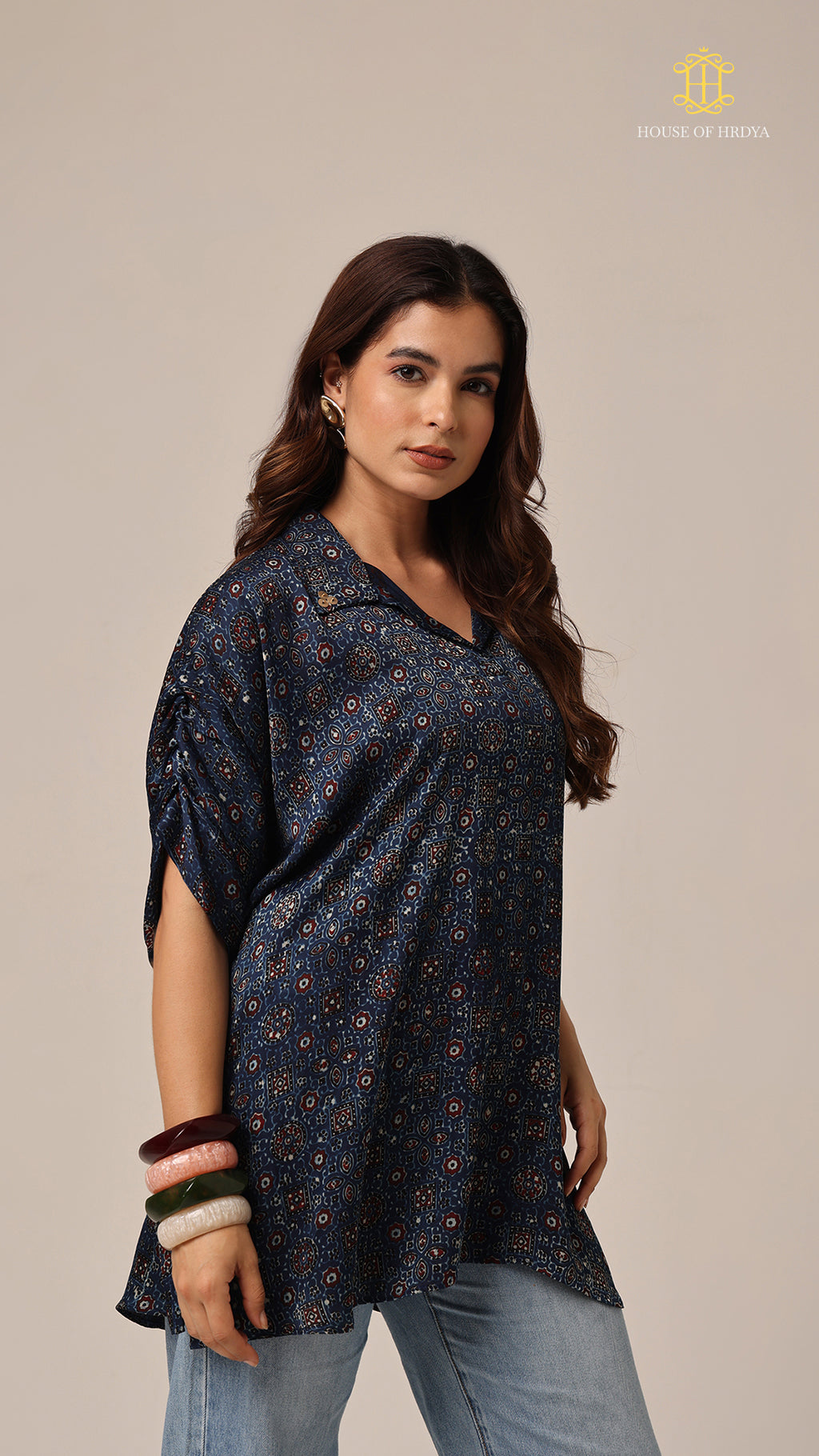 Kaftan Ajrakh Blue
