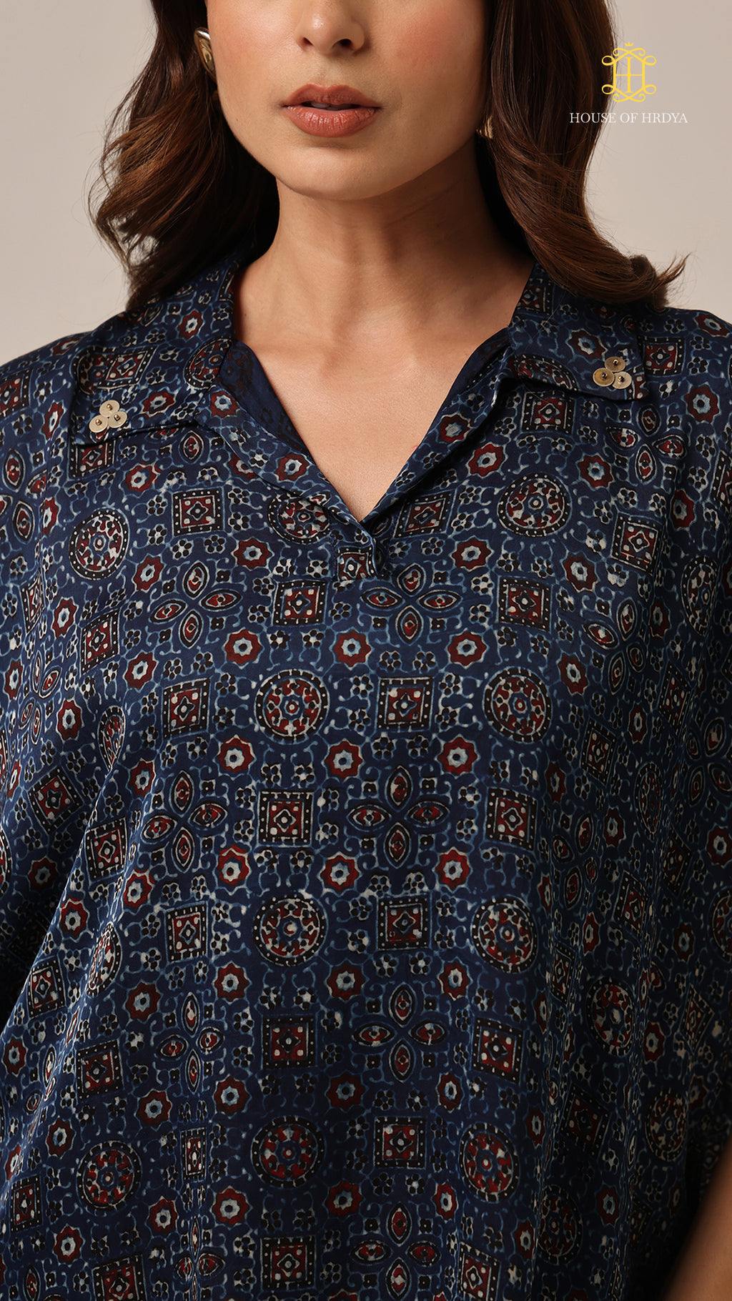 Kaftan Ajrakh Blue