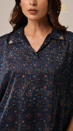 Kaftan Ajrakh Blue