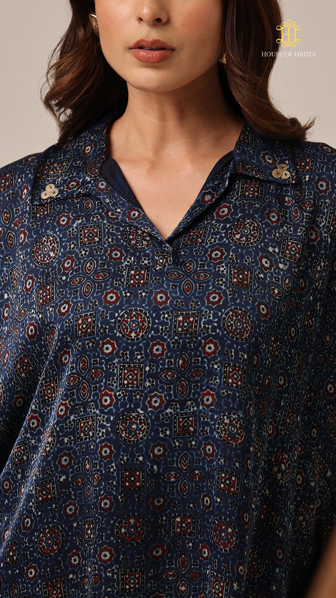 Kaftan Ajrakh Blue