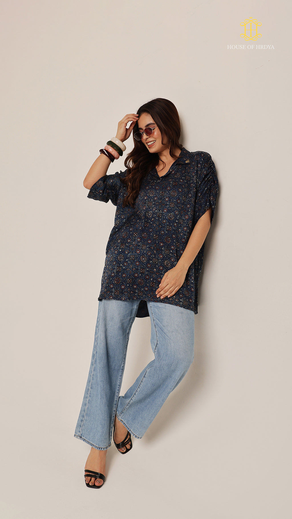 Kaftan Ajrakh Blue