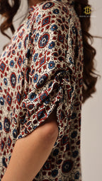 Kaftan Ajrakh White