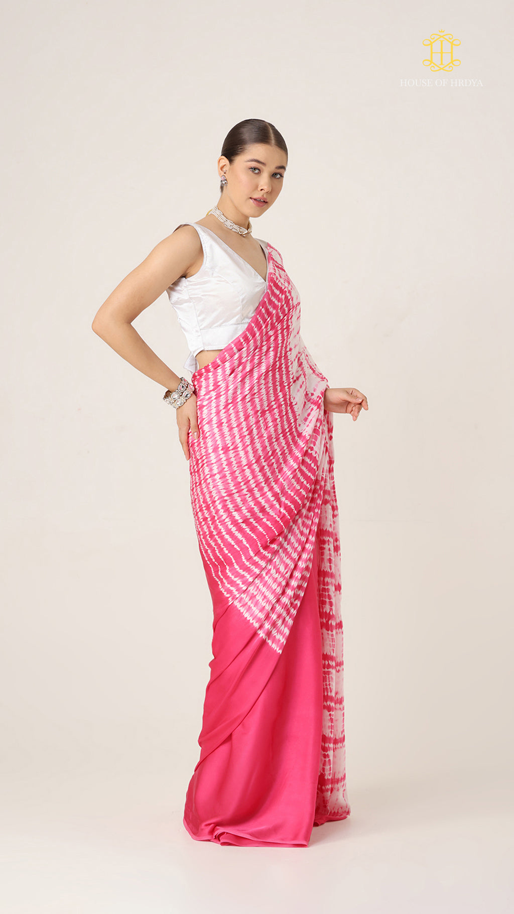 Baandh Gulab Modal Silk Shibori