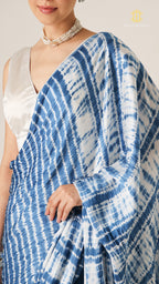 Baandh Neel Modal Silk Shibori