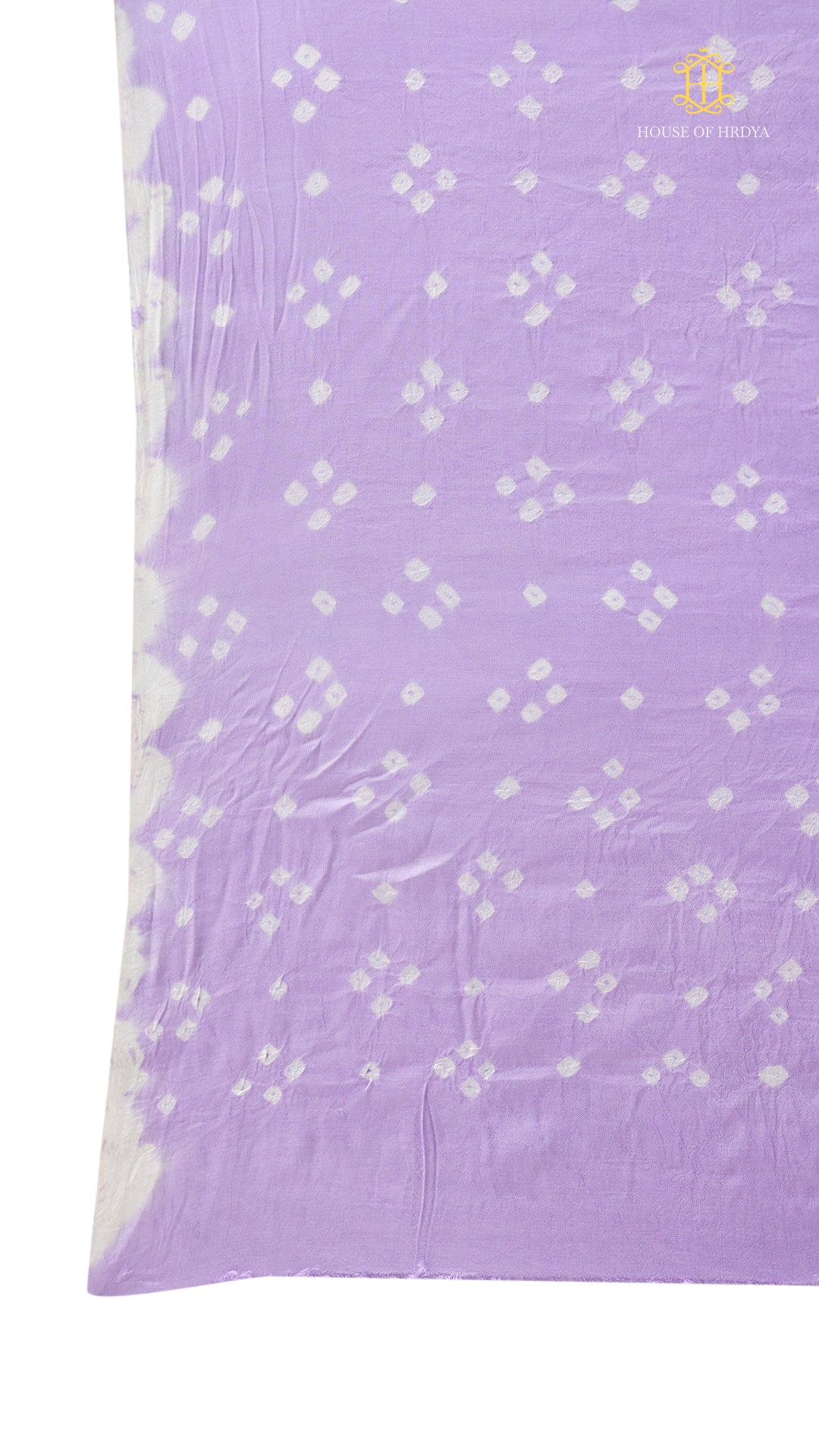 Bandhani Lavender with Lagda Patta Pallu