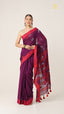 Nirva Jamdani Purple Saree