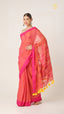 Nirva Jamdani Peach Saree