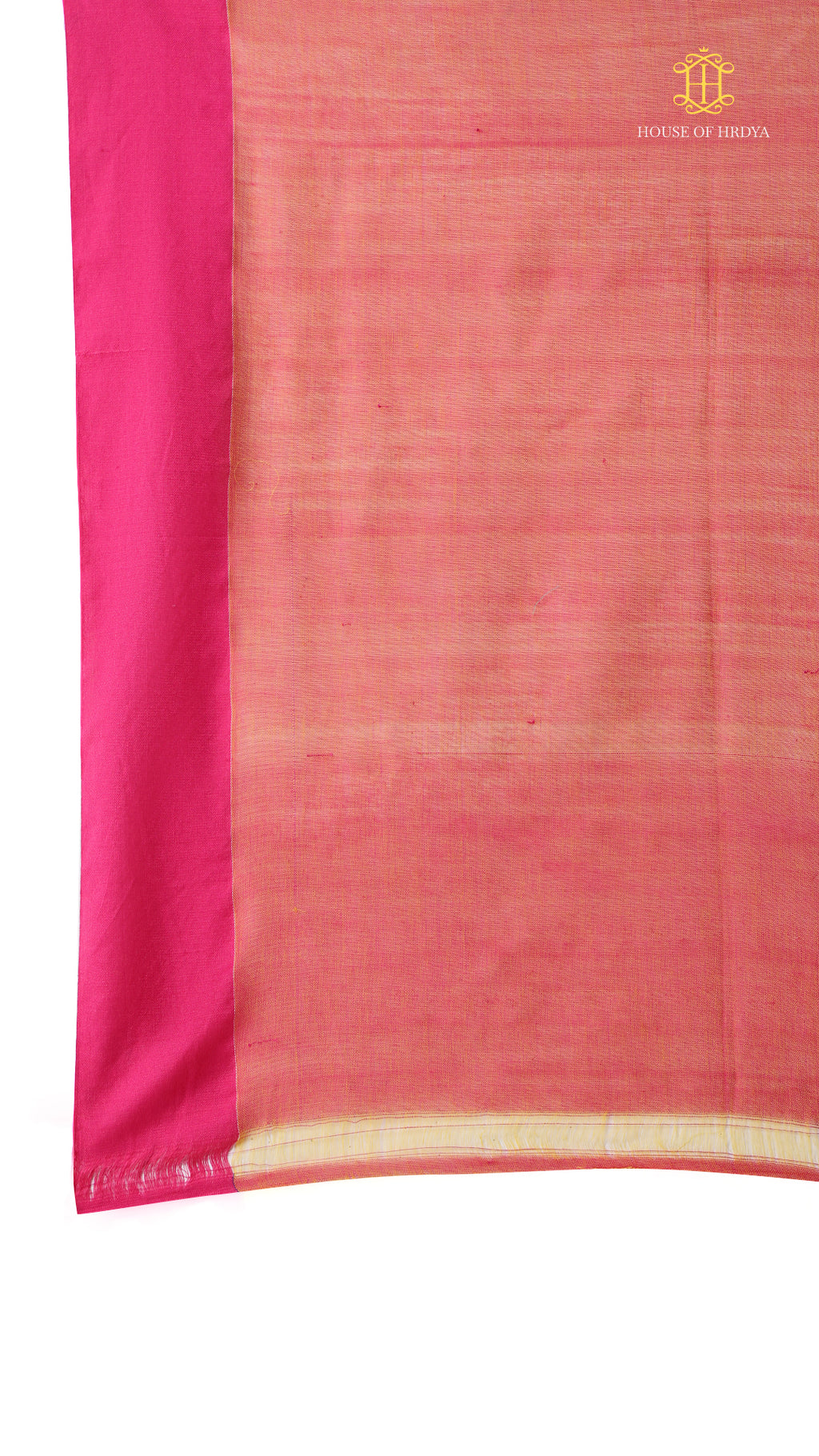 Nirva Jamdani Peach Saree