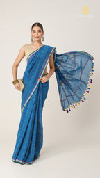 Nirva Kantha Neel Saree