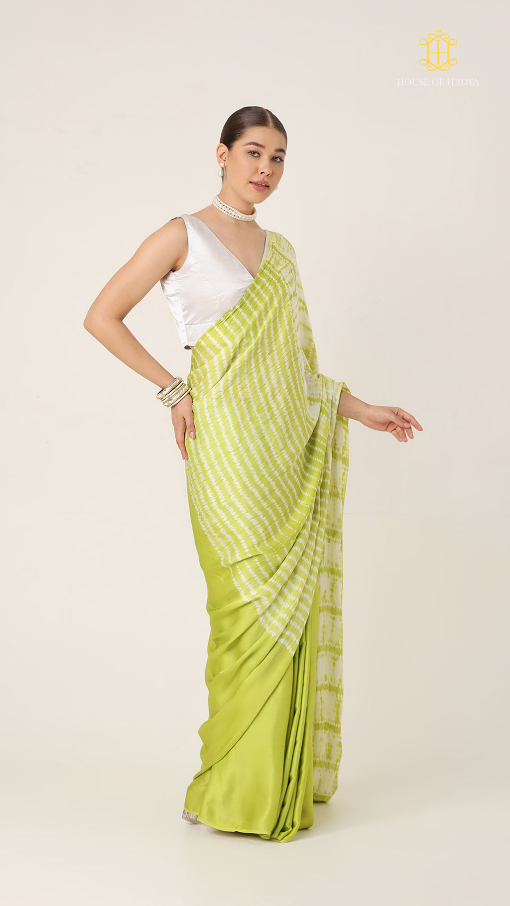 Baandh Sage Modal Silk Shibori