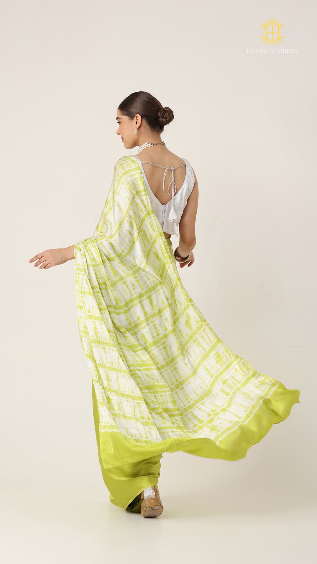 Baandh Sage Modal Silk Shibori