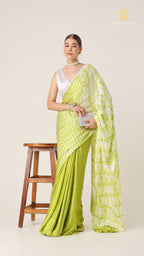 Baandh Sage Modal Silk Shibori