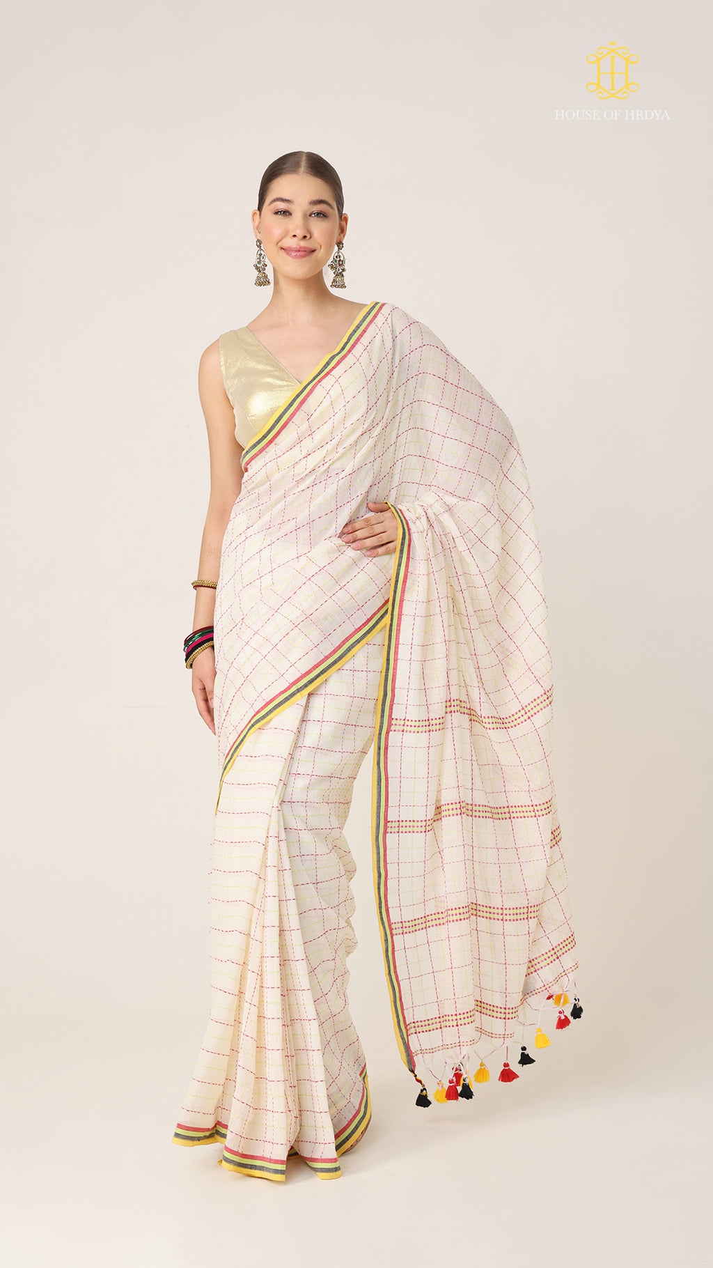 Nirva Kantha Shwet Saree