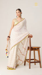 Nirva Kantha Shwet Saree