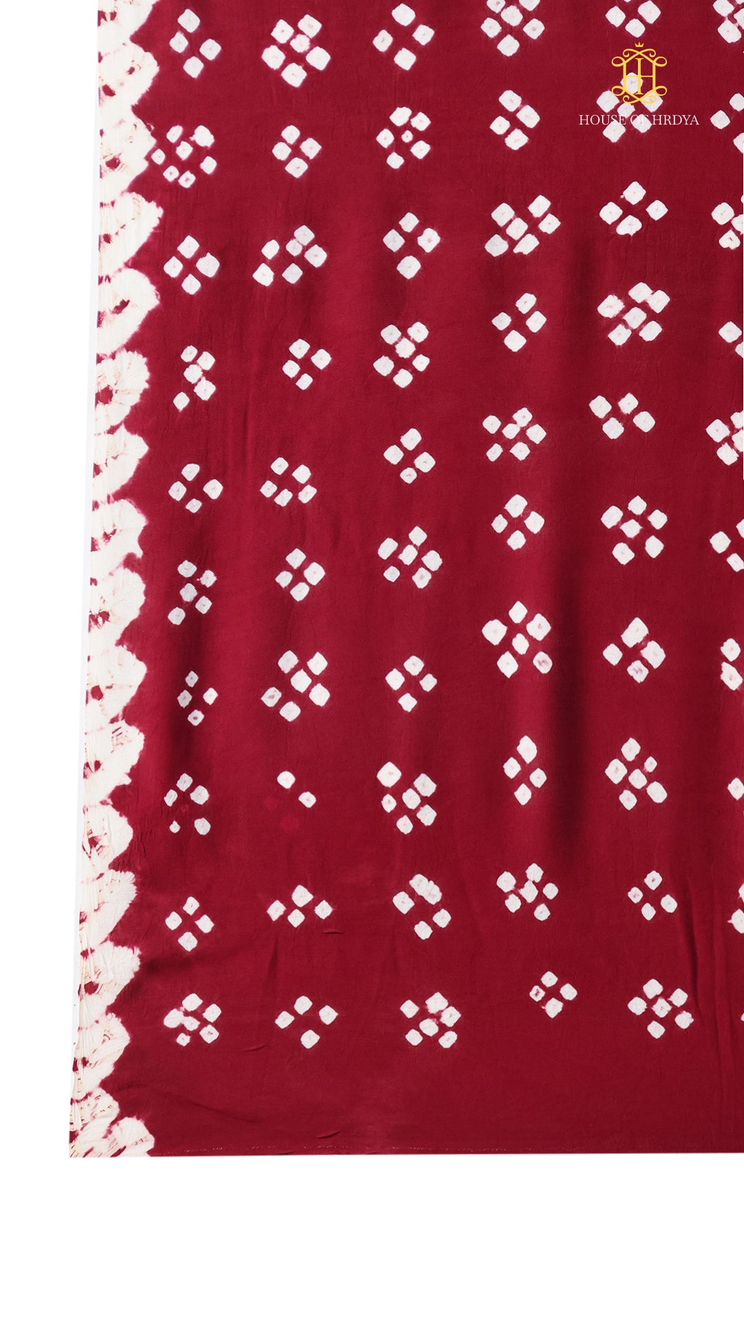Bandhani Maroon with Lagda Patta Pallu