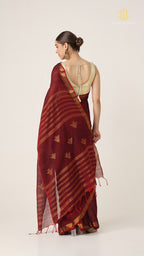 Nirva Aaroh Maroon Saree