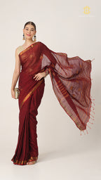 Nirva Aaroh Maroon Saree