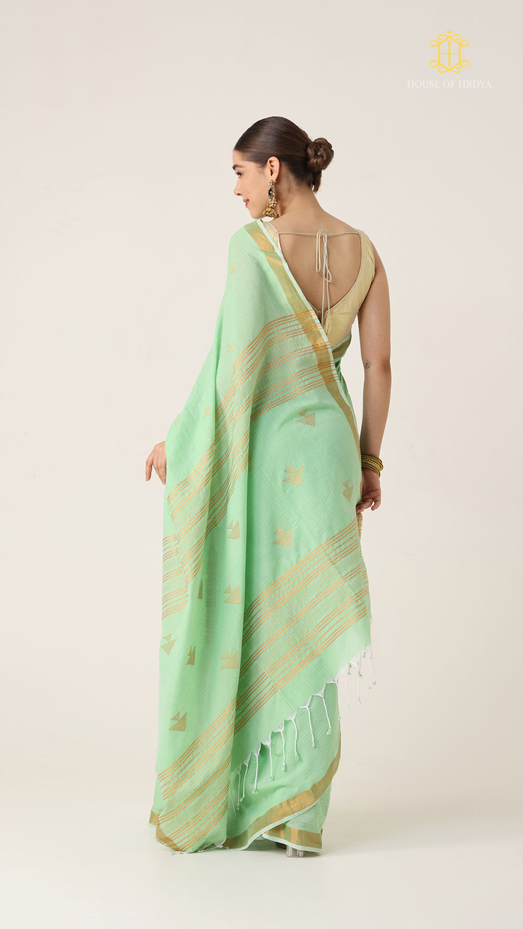 Nirva Aaroh Green Saree