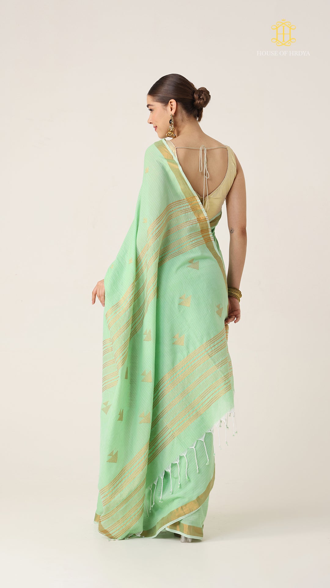 Nirva Aaroh Green Saree