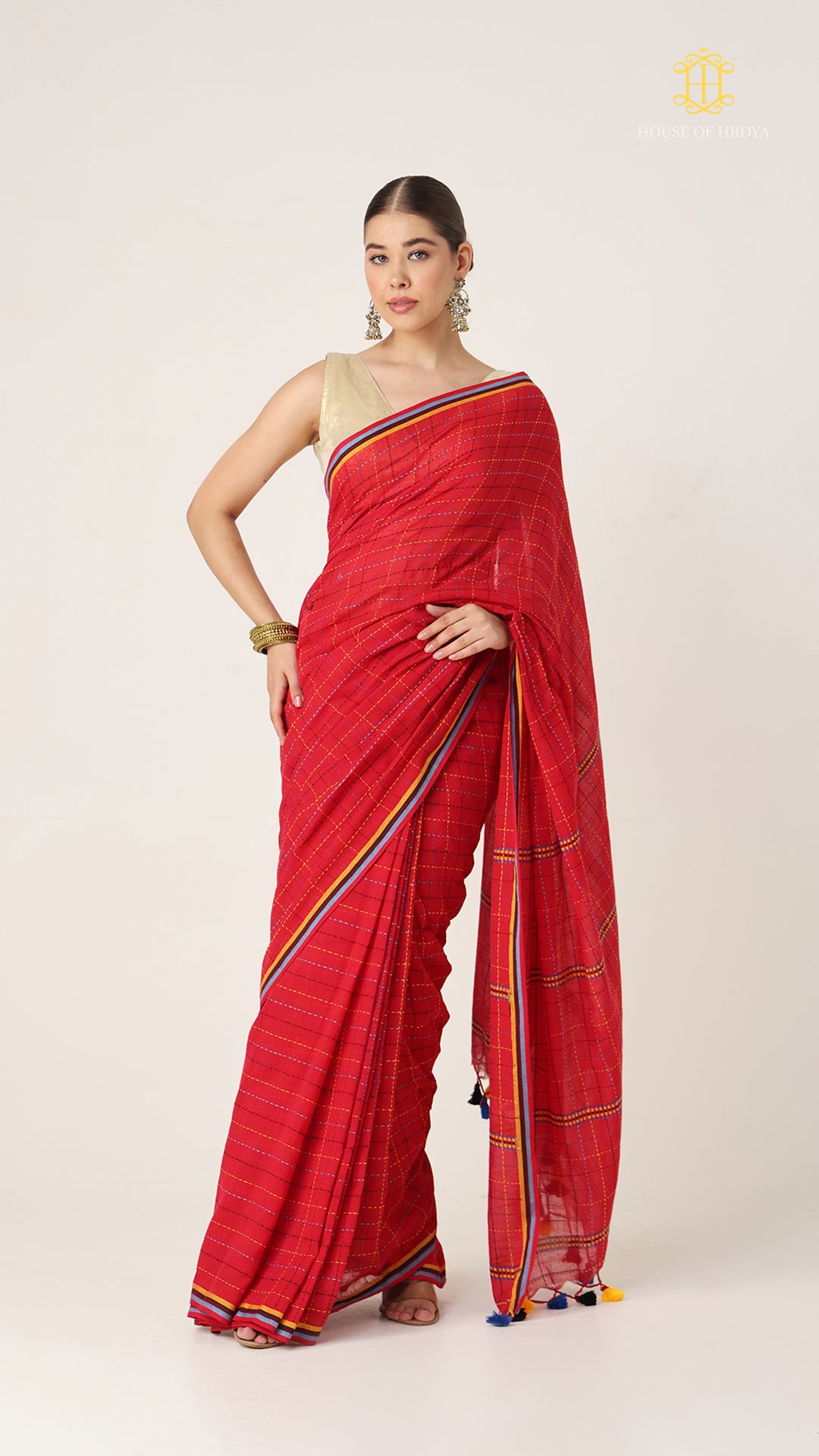 Nirva Kantha Laal Saree Secondary image