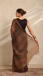 Ajrakh Kota Silk Saree