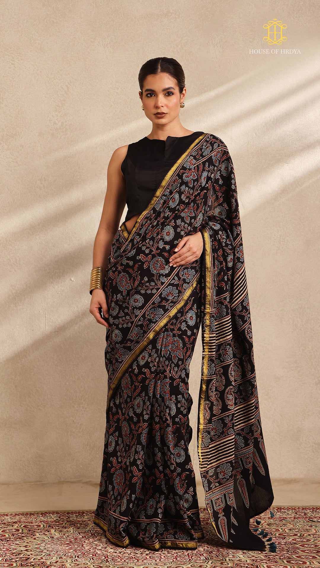 Ajrakh Mul Cotton Saree Main image
