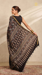 Ajrakh Mul Cotton Saree