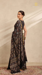 Ajrakh Mul Cotton Saree
