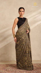 Ajrakh Mul Cotton Saree