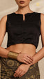 Black Modal Blouse Full Neck