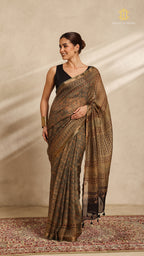 Ajrakh Kota Silk Saree