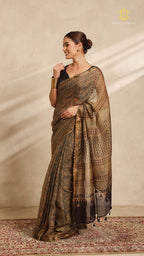 Ajrakh Kota Silk Saree