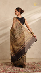 Ajrakh Kota Silk Saree