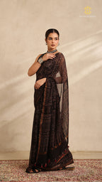Ajrakh Kota Doria Saree