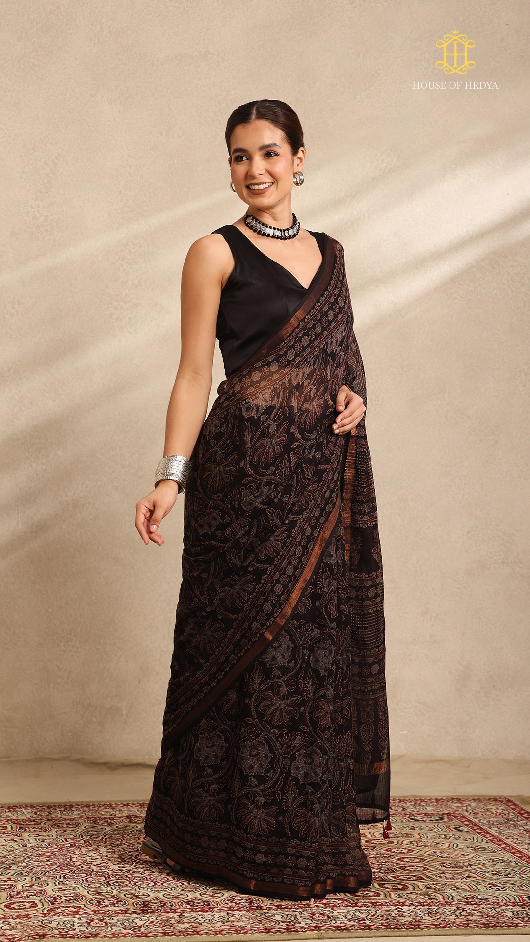 Ajrakh Kota Doria Saree